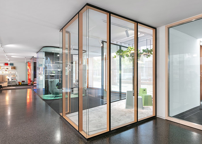 2024 Hot Sales Glass Partition Wall Profile For Commercial Spaces Customized Glass Or Solid Optional