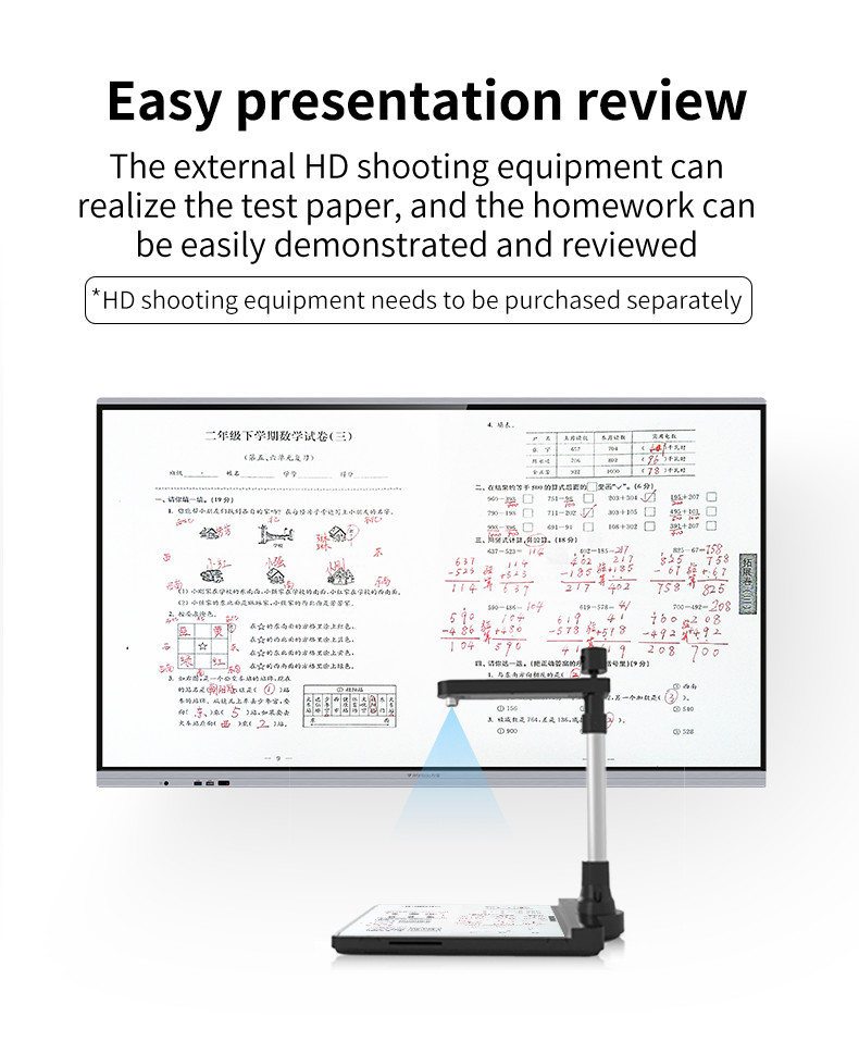 65 '' Big Indoor Education Interactive Whiteboard Touch Advertising LED Display