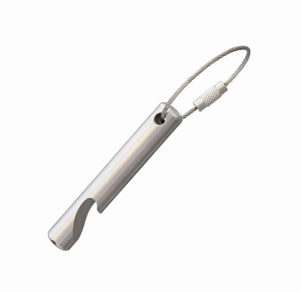 Custom personalize Cylinder shape alloy made well polished bottle opener with steel key wire ring, blank engrave logo