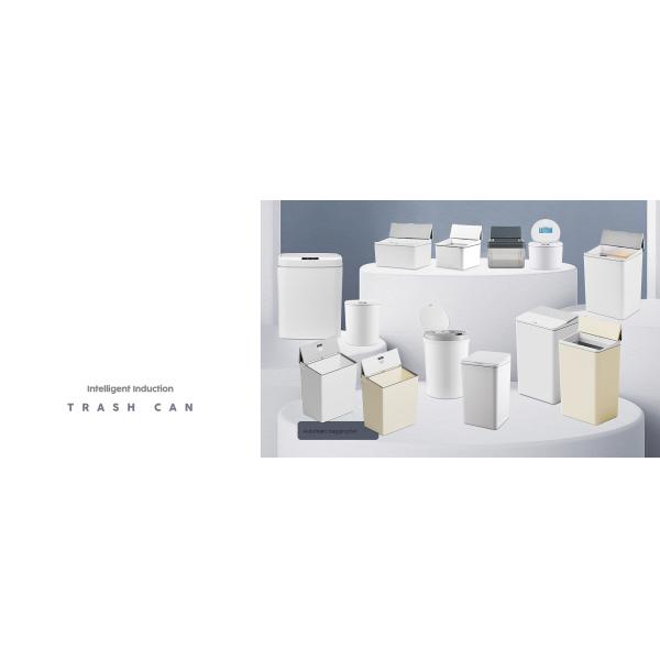 House Hold Smart Sensor Trash Bin Folding Plastic Trash Can with Lid