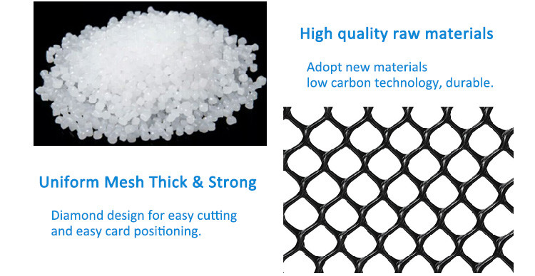 PP PE Plastic Wire Mesh Breeding Plastic Flat Net For Farming Plastic Mesh