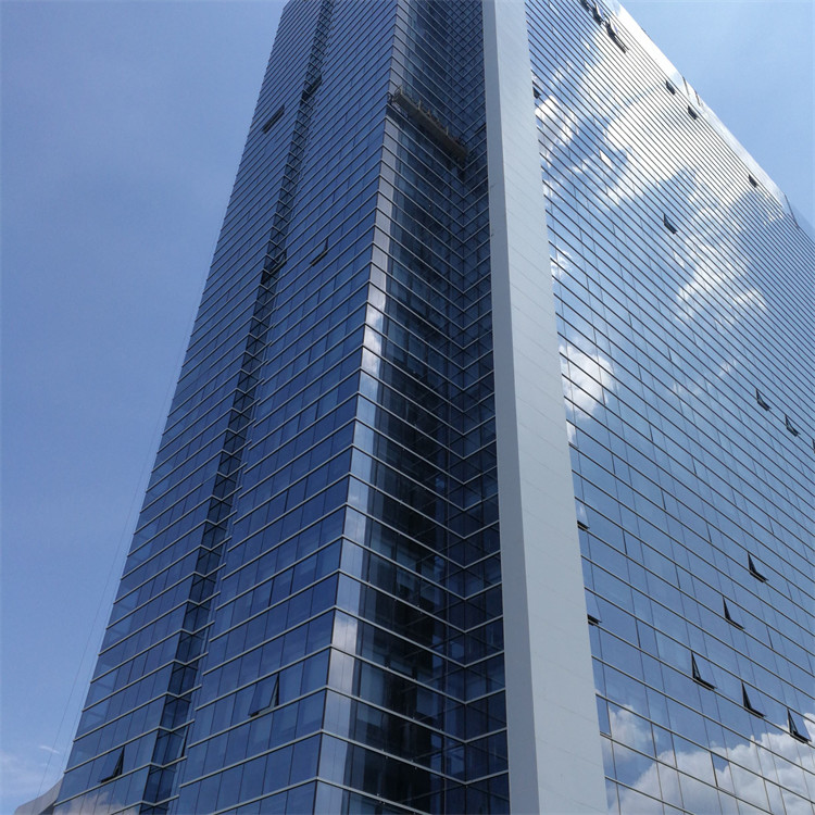 Bule Q235B CAD External Cladding Curtain Wall Glass Facade Panel FRP