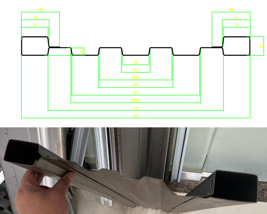 drawing profle of truck panel 