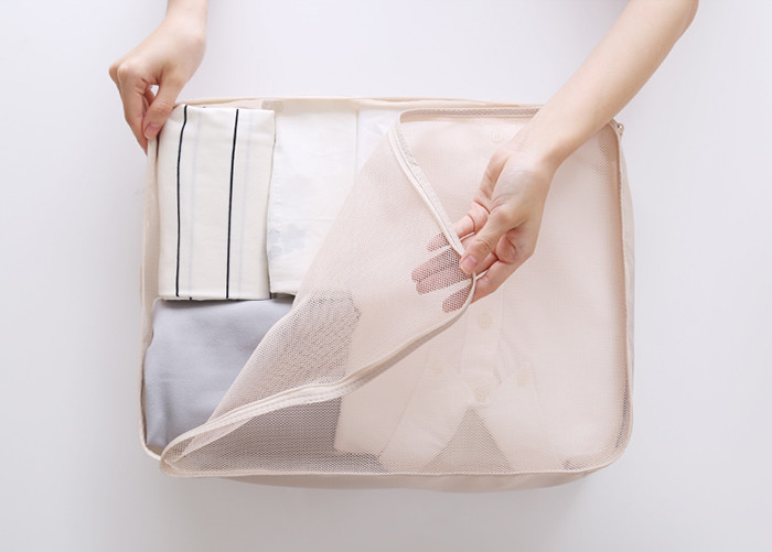 3 In 1 Set Light Weight Travel Organizer Bag Cubes Polyester With Coating
