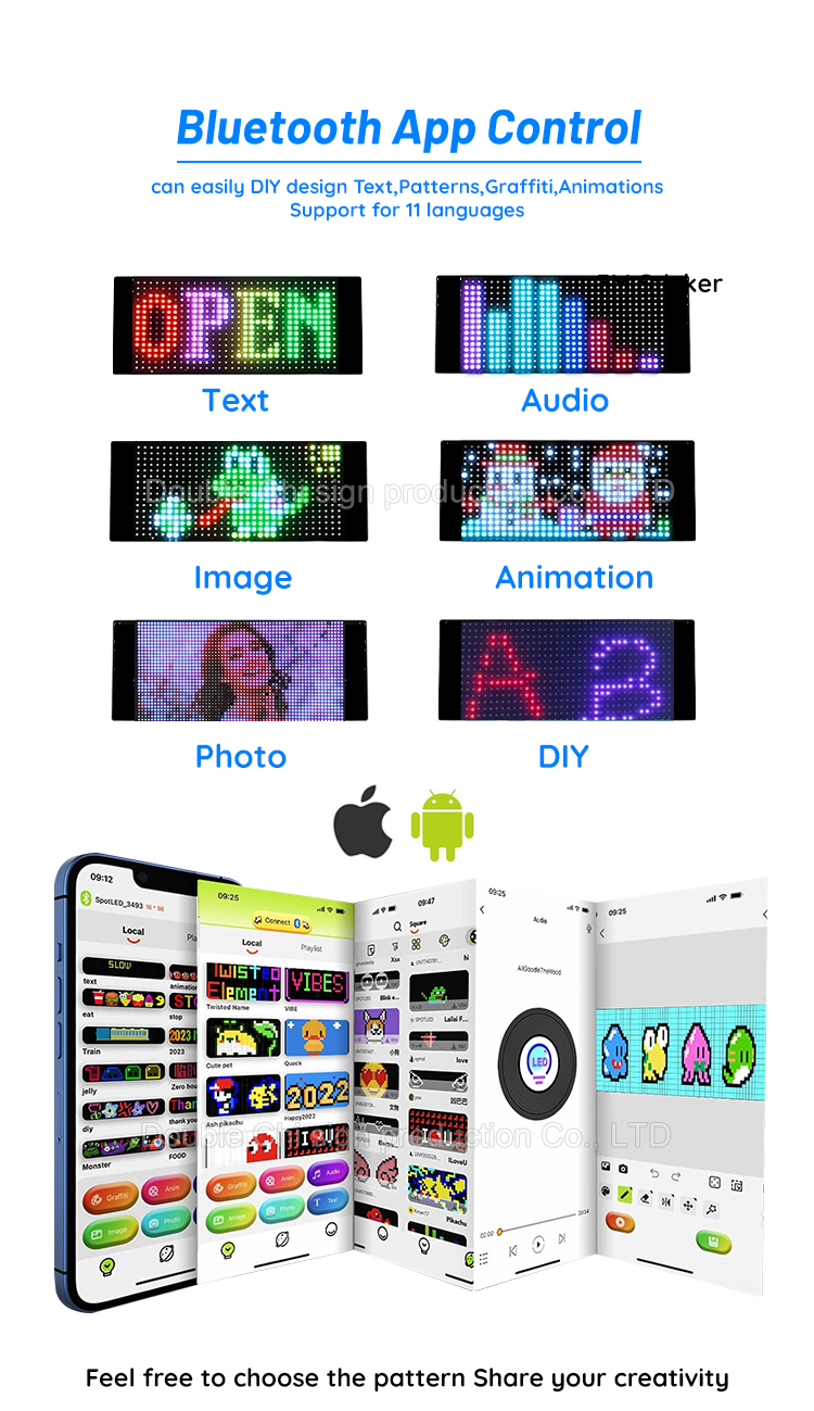 LED Car Sign Board Indoor LED Digital Signage for Advertising Publish Smart App Control