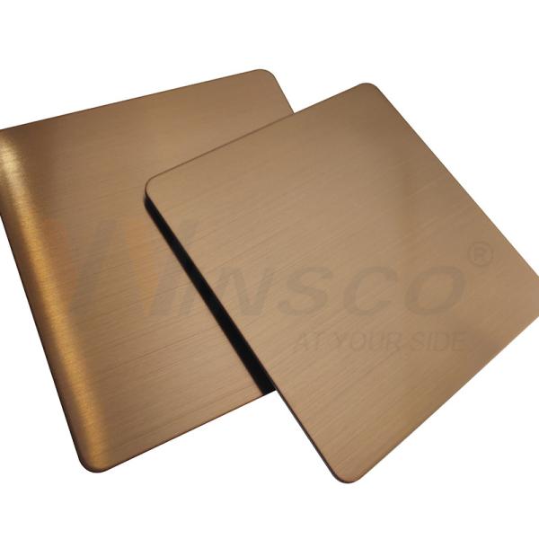 Satin Red Copper Hairline Stainless Steel Sheet 316l Finished AFP Ornamental New