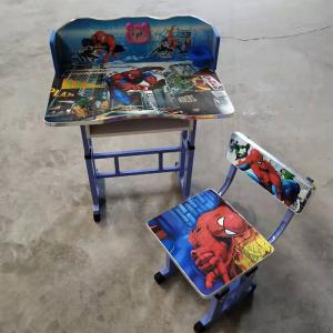 China Childrens Small Study Table And Chair Set Modern Metal 72x50x10cm wholesale