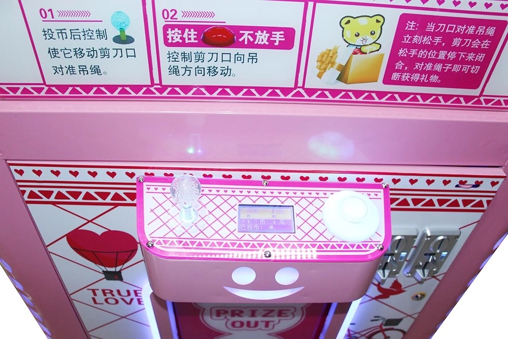 Crazy Scissors Cut Toy Prize Doll Game Machine With LCD Display English Language