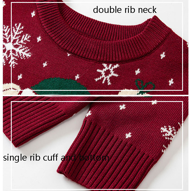 Christmas Cold Season Baby Knitted Sweaters Pullover Children Jumper Warm Knit Kids Sweater Winter Clothing
