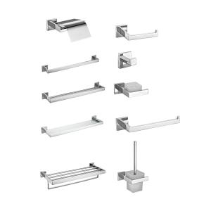China ODM OEM Stainless Steel Hardware Bathroom Accessories Set Polished wholesale