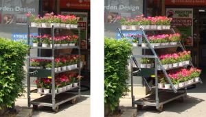 China Iron steel 44x46x78In Warehouse / Garden Plant Trolley Moving wholesale