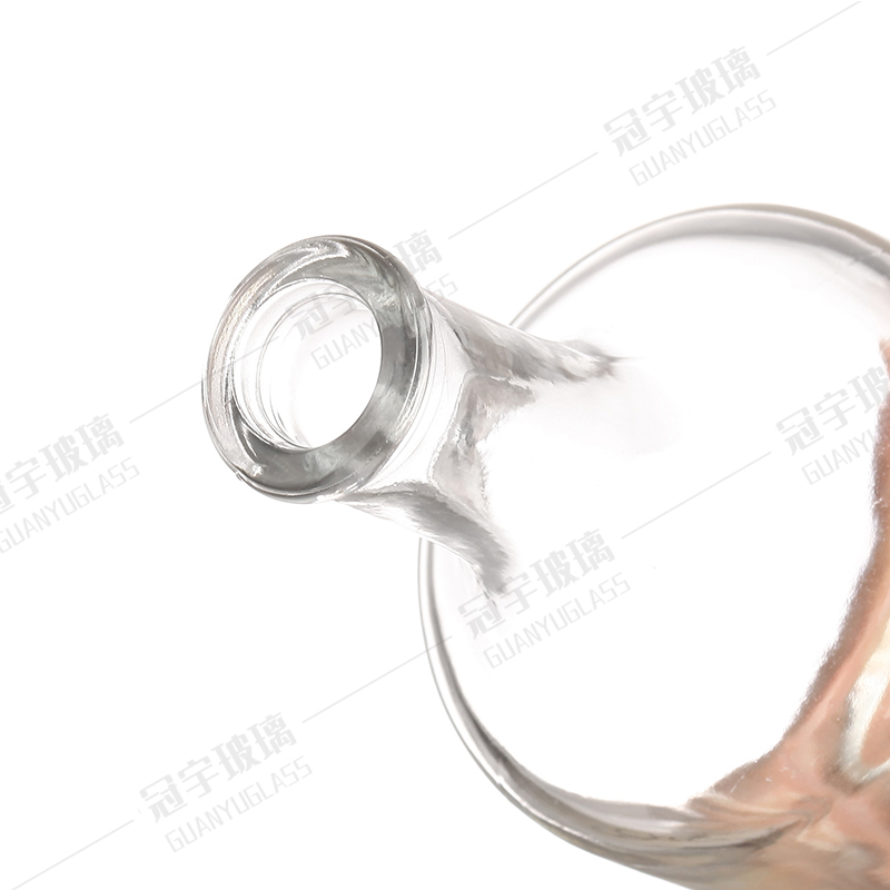 Customized Glass Wine Bottle 700ml 750ml Long Neck Clear Collar Material