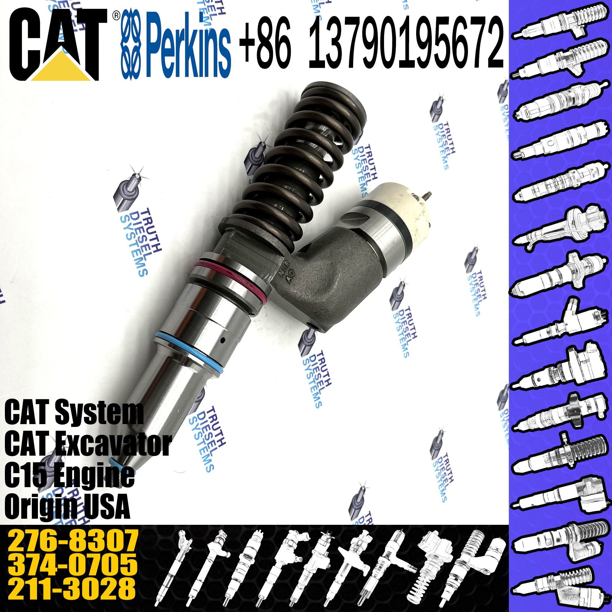 Diesel Engine Caterpillar Fuel Injector 276-8307 2768307 Diesel Pump Injector
