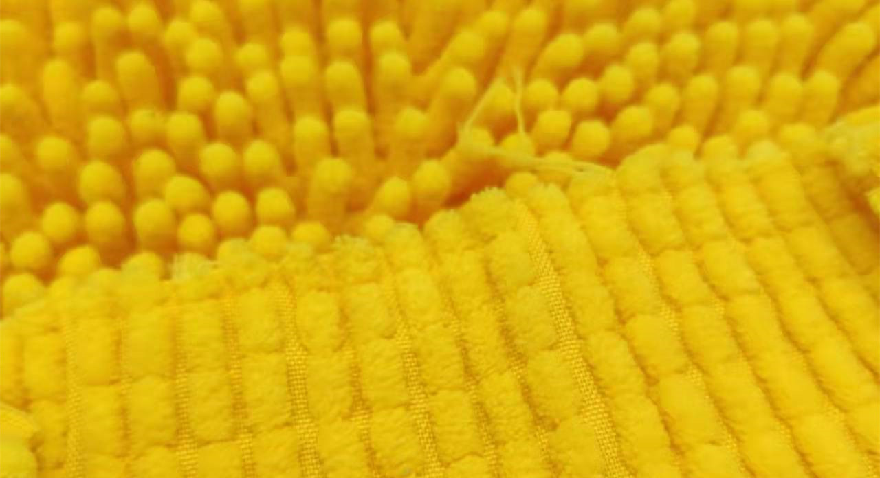 1 Cm Cleaning Dyed Twist Pile Chenille Microfiber Fabric 100% Polyester