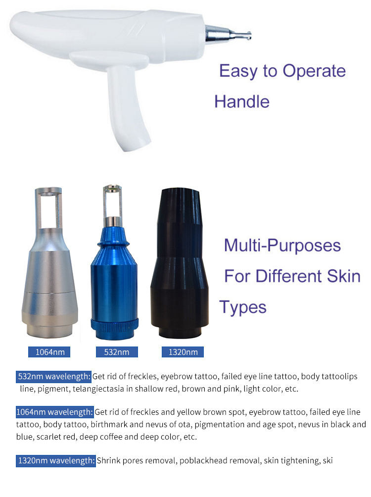 Pico 1320nm 755nm Q Switched Nd YAG Laser Machine Pigment Removal