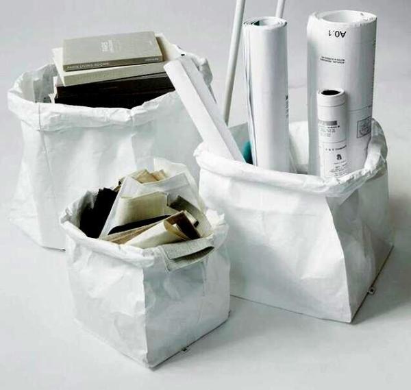 Kraft Paper Storage Bag, Laudry Kraft Bags, Clothes Bags, Pack Recycled Brown