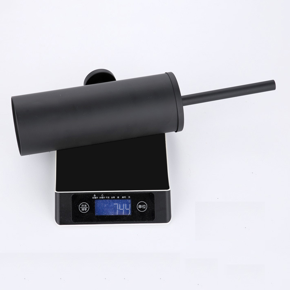 High Grade Black Wall Mounted Toilet Brush With Holder Custom Logo