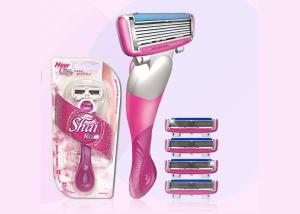 China Pink Sixed baldes Stainless Steel razor blade shaving Shai 6 for Woman Use wholesale
