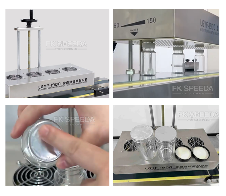 Continuous Induction Sealing Machine for Plastic Bottles and Aluminum Containers