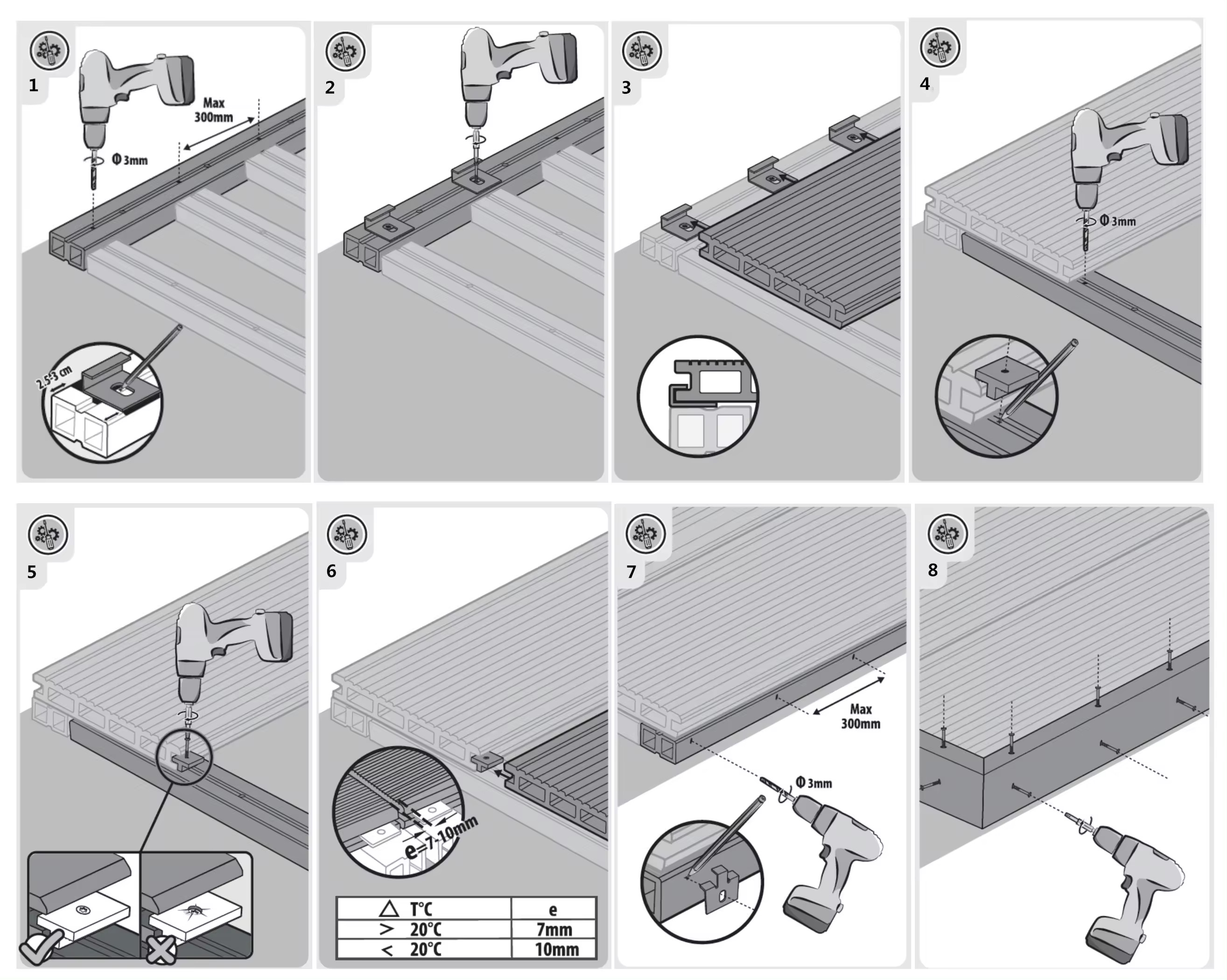 High quality weather resistant WPC outdoor floor solid decking