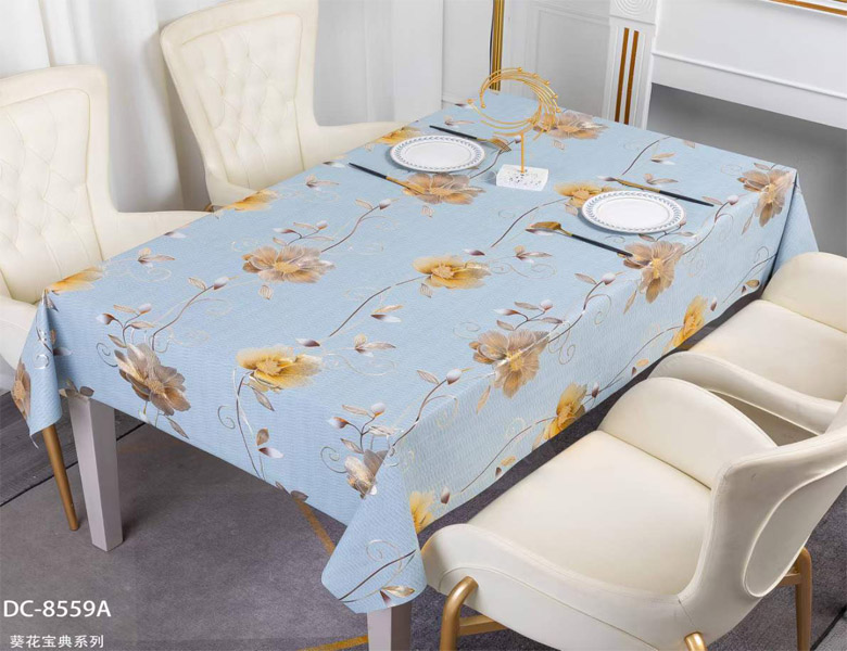 120 Inch Round Christmas PVC Tablecloth Oilproof and Stain Resistant for Square Table