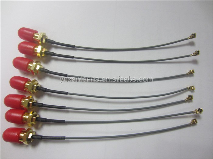 U.FL to SMA-female Bulkhead RG316 Coax Cable Assembly with Max Input Power of 50 OHM