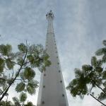 Telecommunication Monopole Steel Tower Pole 15 Meter Powder Coated