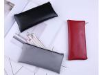 Plain color student pen bag female simple large capacity PU handbag makeup bag