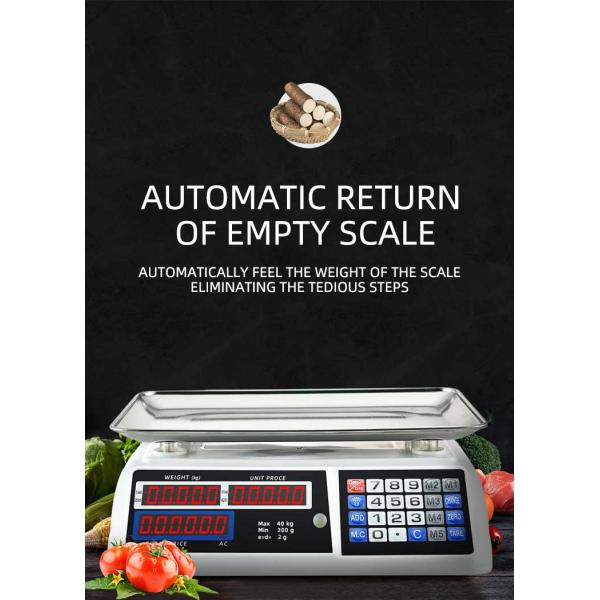 1g Accuracy ABS Material Digital Electronic Bench Scale with LED/LCD Display 40kg Capacity Customizable in Other Colors