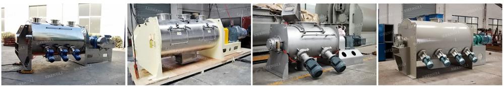 Convenient Installation Horizontal Paddle Mixer / Powder Mixer ISO CE