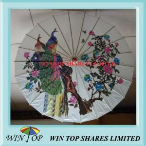 China Peacock on tree Chinese Painting parasol wholesale
