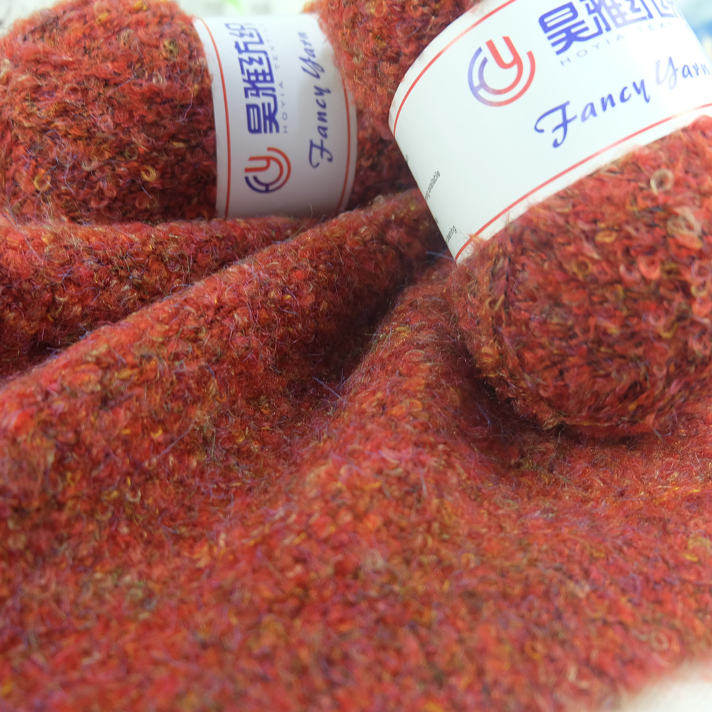 Blended Alpaca Colorful Brushed Yarn Circle Cone Knitting Yarn For Crochet