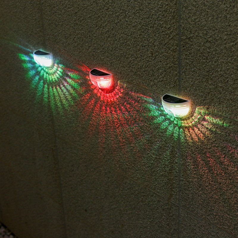 50000 Hours Working Time Solar LED Wall Lights for Outdoor Steps Energy-saving Solution