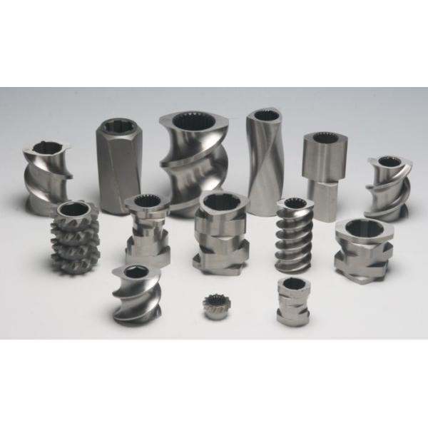 Bimetallic Rubber Extruder Spare Parts Double Screw Barrel For Plastic Filler