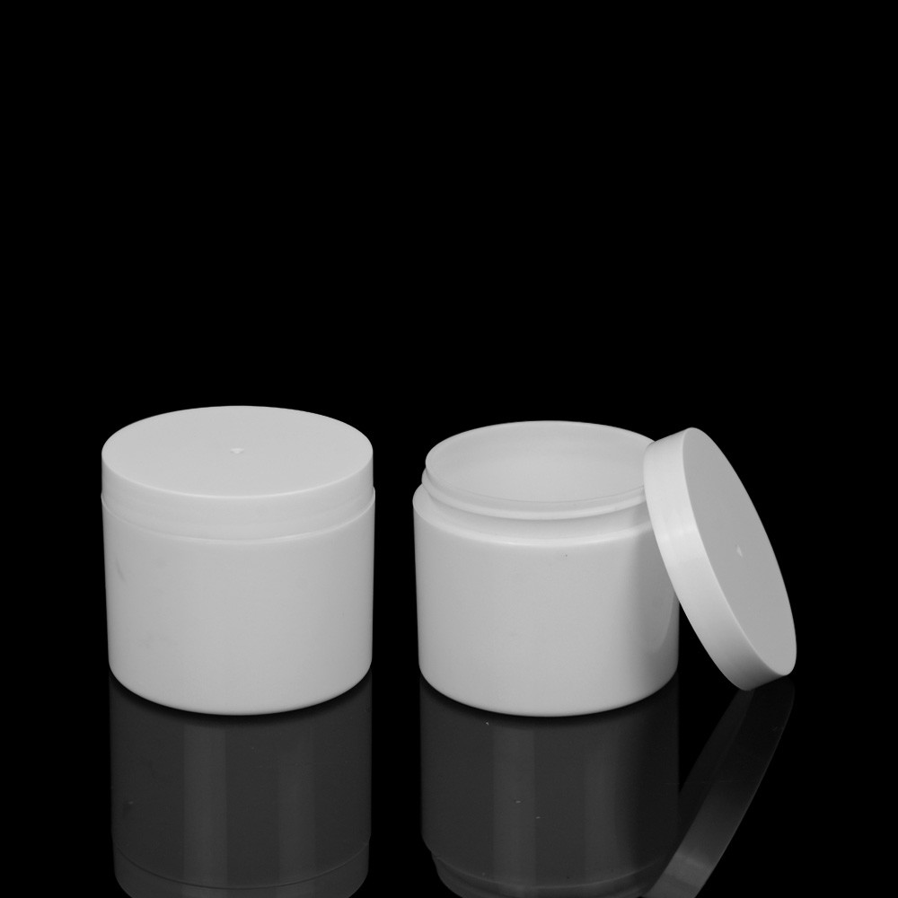 Double Wall PP Cream Jar 50g 100g 150g Luxury White Biodegradable Cosmetic Jars ODM