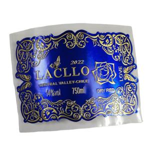 China Golden Foil Wine Bottle Labels Neck Sticker Custom Printable Wine Labels Waterproof wholesale