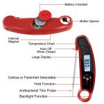 Red / Black Coffee Milk Thermometer 3 Seconds Instant Read 16.2*4.4*2.3cm