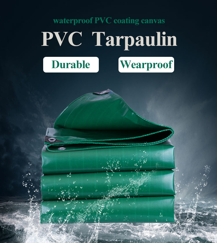 500D PVC Coated Canvas Waterproof Tarpaulins for Outdoor Activities