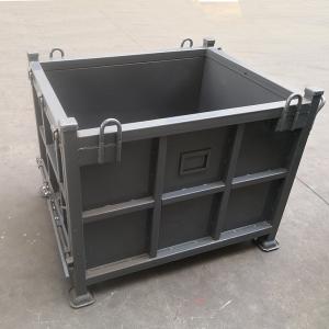 China Powder Coated 2 Ways Entry 48KG Steel Pallet Cages wholesale