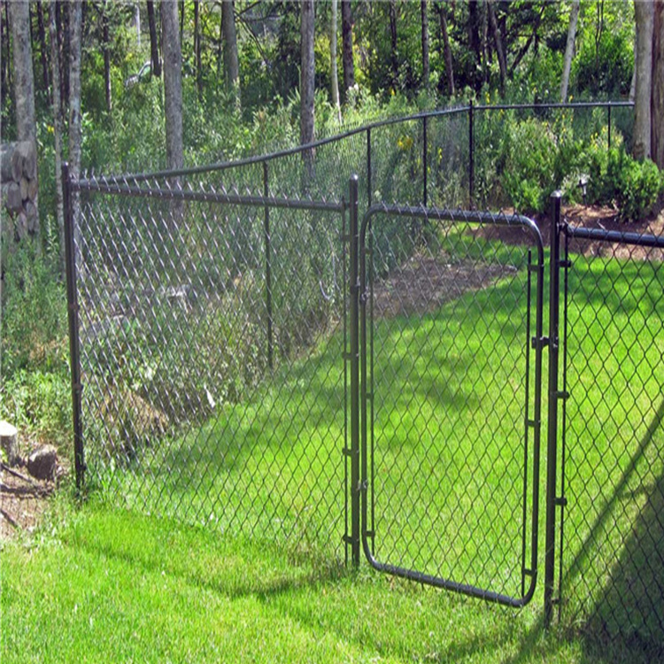 Silvery Diamond Wire Mesh Galvanized Chain Link Fence 50 Feet Length