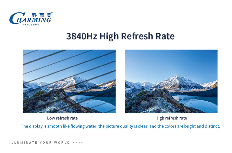 P3.91 Indoor Full Color Display 3840Hz High Refresh Rate 500*1000*86mm