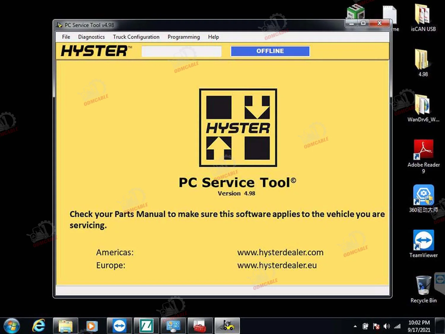 For Yale Hyster Pc Service Tool Ifak Can Usb Interface Diagnosis Tool For Hyster Yale Auto Forklift Truck Diagnosis+CF54