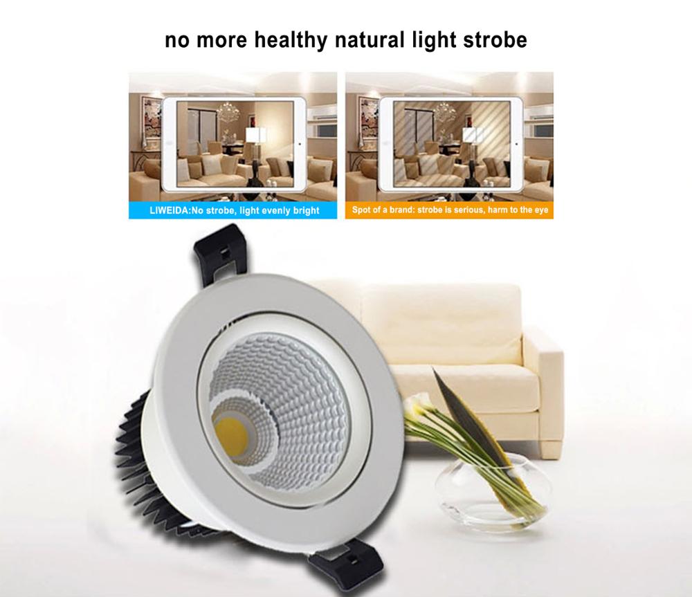 Warm White Indoor LED Downlights 7w Aluminum Lamp Body For Indoor Wall Cabinet