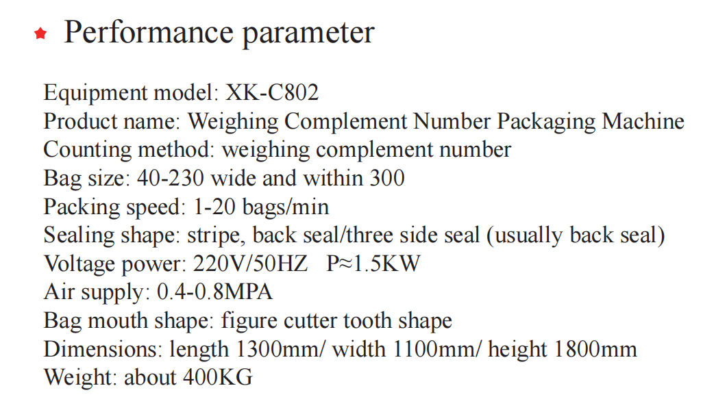 Fully Automation Packing Equipment Plastic Furniture Part Weighing Scale Accuracy Packaging Machine