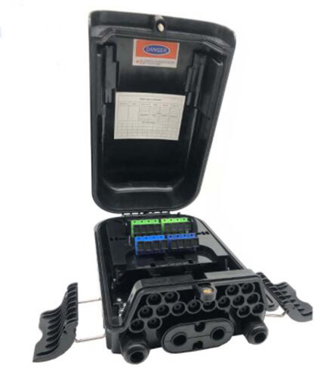 Outdoor Fiber Termination Box 4 Inlet 16 Outlet 16 Core SC FTTH FTTX IP65 waterproof