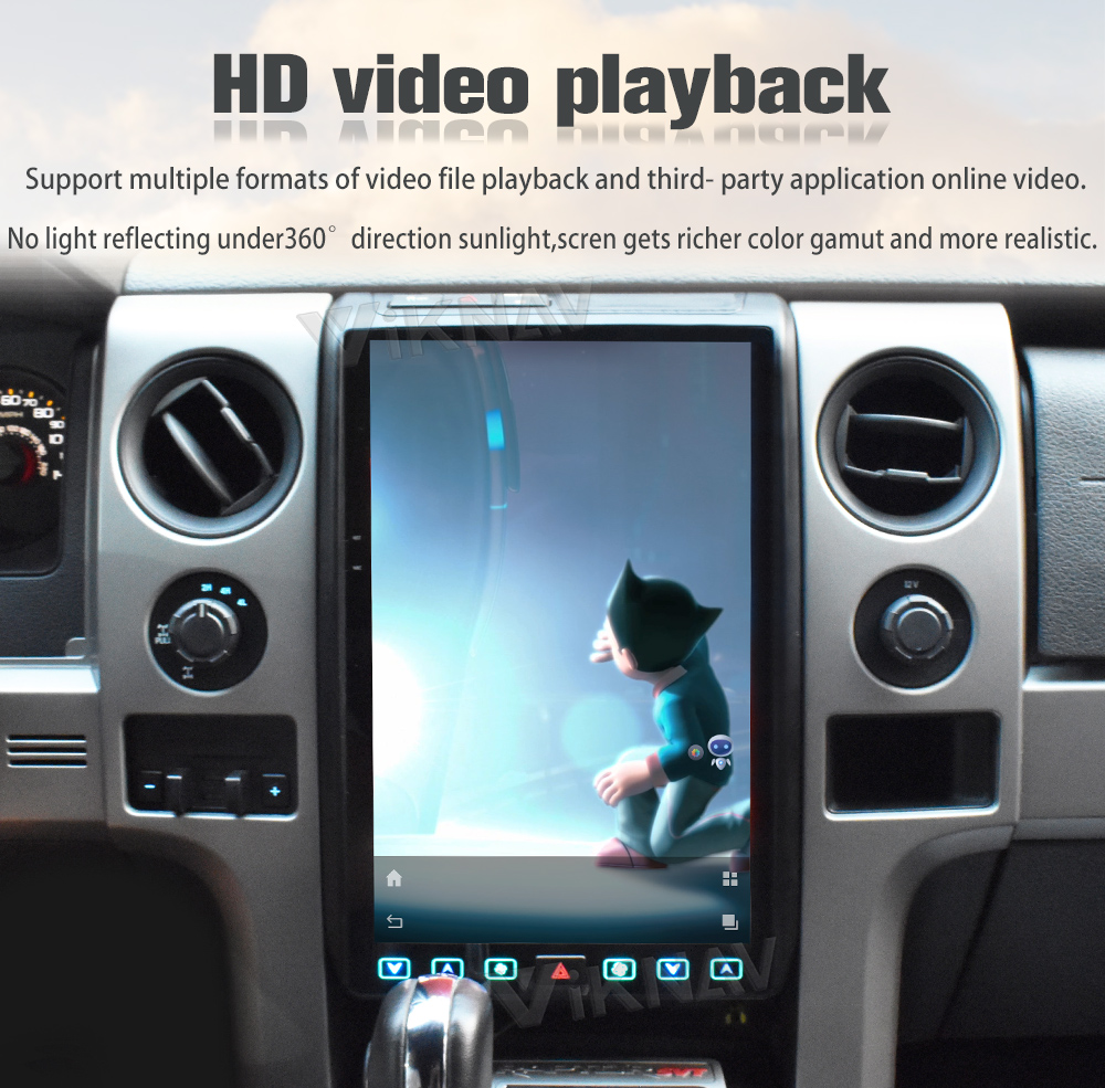 Viknav Car Radio For Ford F150 (2009-2012) 14.4 inch Wireless CarPlay Touch Screen Stereo Head Unit