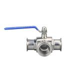 WZ 3 way ball valve for medical tanks DIN 3A SMS Equal Stainless steel 304 316
