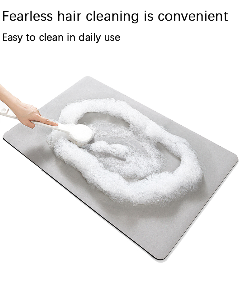 Customized Non Slip Bath Mat Sustainable Light Grey for Bathroom Floor Safety Comfort