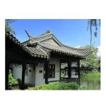 Wooden Gazebo Chinese Clay Roof Tiles Matt Unglazed Asian Gray