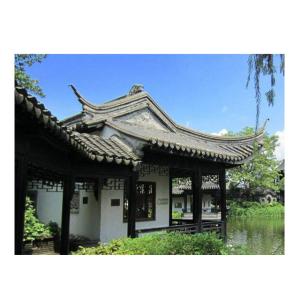 China Wooden Gazebo Chinese Clay Roof Tiles Matt Unglazed Asian Gray wholesale